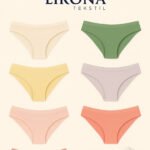 Kadın 7'li Paket Pamuklu Esnek Slip Bikini Külot Seti